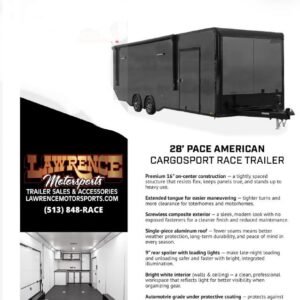 Trailers / 2026 PACE AMERICAN 28 CARGOSPORT T137423