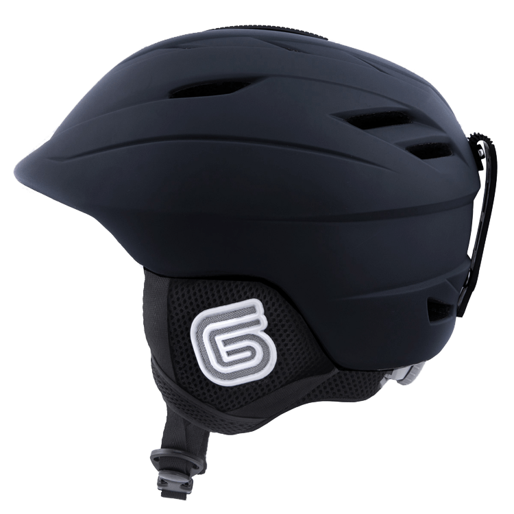 Grayne MTN Ski and Snowboard Helmet Black w/Audio Ready Liner